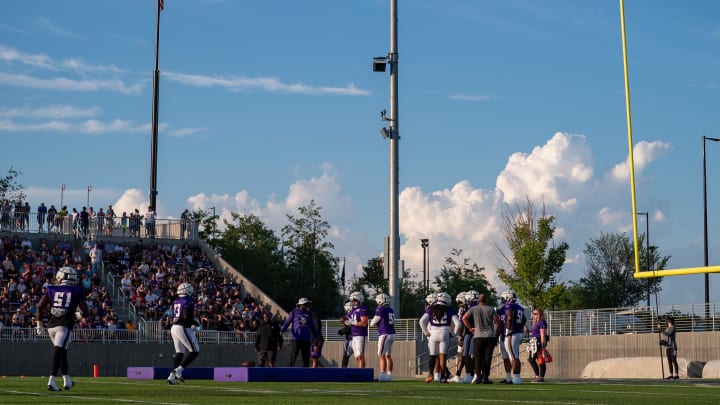 Aug 3, 2023; Eagan, MN, USA; The Minnesota Vikings host training camp at TCO Stadium. Mandatory Credit: Brad Rempel-USA TODAY Sports