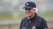 Trainer Bob Baffert enjoyed being on the backside Friday morning during training at Churchill Downs.