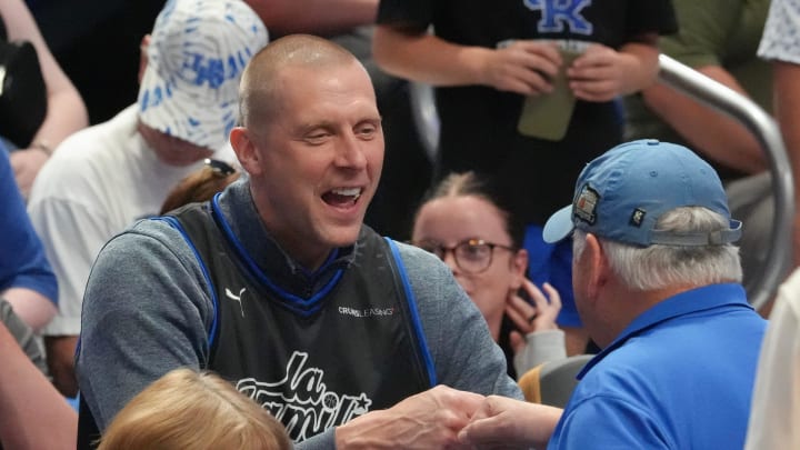 Kentucky head coach Mark Pope before the game of La Familia against Herd That in the Lexington Regional Final of the TBT.
July 23, 2024