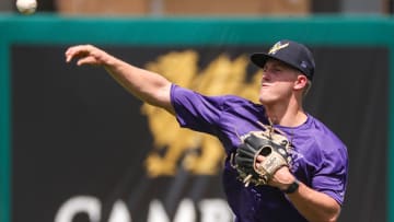 Pitcher Zebby Matthews warms up during a Fort Myers Mighty Mussels practice at Hammond Stadium in Fort Myers on Tuesday, April 4, 2023.