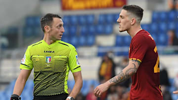 Zaniolo subito dopo l'espulsione