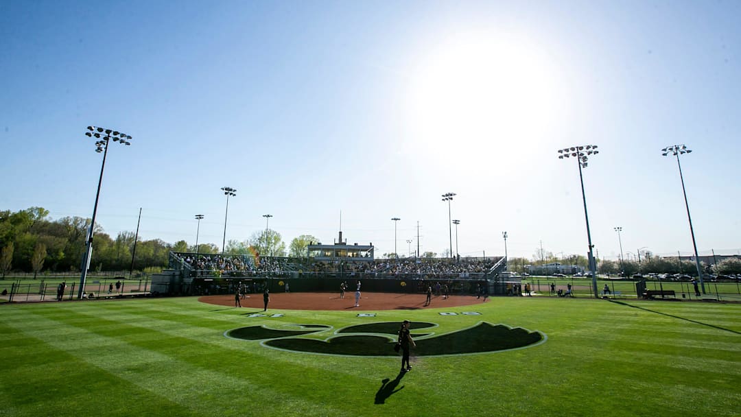 A general view during a NCAA softball game between Iowa and Northern Iowa, Wednesday, May 3, 2023, at Bob Pearl Field in Iowa City, Iowa.

230503 Uni Iowa S 028 Jpg