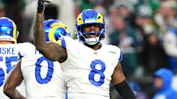 NFC Divisional Playoffs: Los Angeles Rams Jared Verse, Braden Fiske, Byron Young