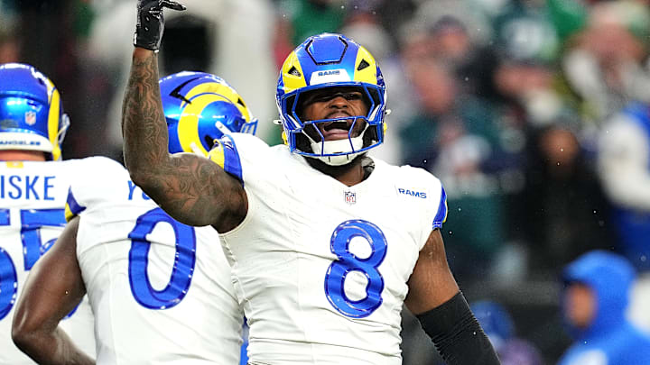 NFC Divisional Playoffs: Los Angeles Rams Jared Verse, Braden Fiske, Byron Young