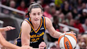 Indiana Fever guard Caitlin Clark (22) rushes up the court Sunday, Sept. 15, 2024, during the game at Gainbridge Fieldhouse in Indianapolis. The Indiana Fever defeated the Dallas Wings, 110-109.
