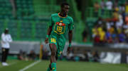 Ismaîla Sarr avec sa séléction, le Sénégal lors d'un match amical face au Brésil