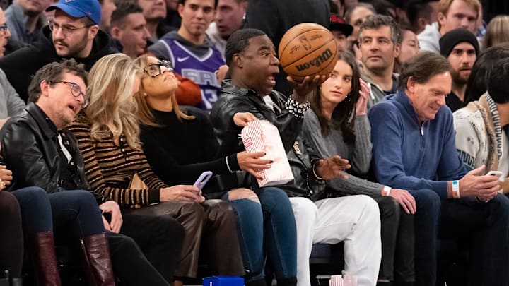 Tracy Morgan courtside at a Knicks game in 2022. 