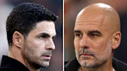 Mikel Arteta (left) and his former mentor Pep Guardiola (right) do battle this weekend. 