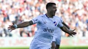 Nesta temporada, o atacante marcou quatro gols em 10 jogos