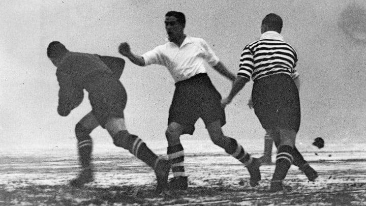 Scene of a match Arsenal vs Manchester. London, England. Photograph. January 30th 1937.