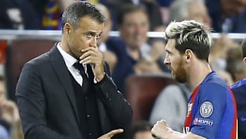 Luis Enrique and Messi in their Barcelona days
