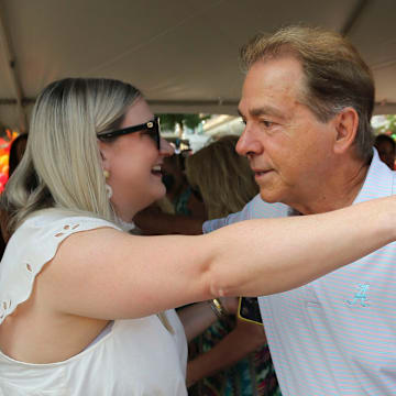 Kristen Saban, daughter of former Alabama coach Nick Saban, says that her father is not returning to coaching amid rumors during SEC media days.