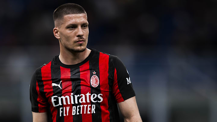 Luka Jovic of AC Milan looks on during the Serie A football... Luka Jovic of AC Milan looks on during the Serie A football...