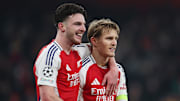 Rice and Odegaard both netted for Arsenal