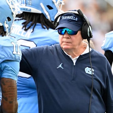 UNC football head coach Mack Brown