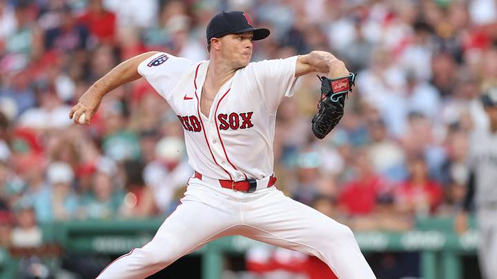 Jun 28, 2026; Boston, Massachusetts, USA; Boston Red Sox starting pitcher Sonny Gray (54) delivers a pitch during the second inning against the New York Yankees at Fenway Park. Mandatory Credit: Paul Rutherford-Imagn Images