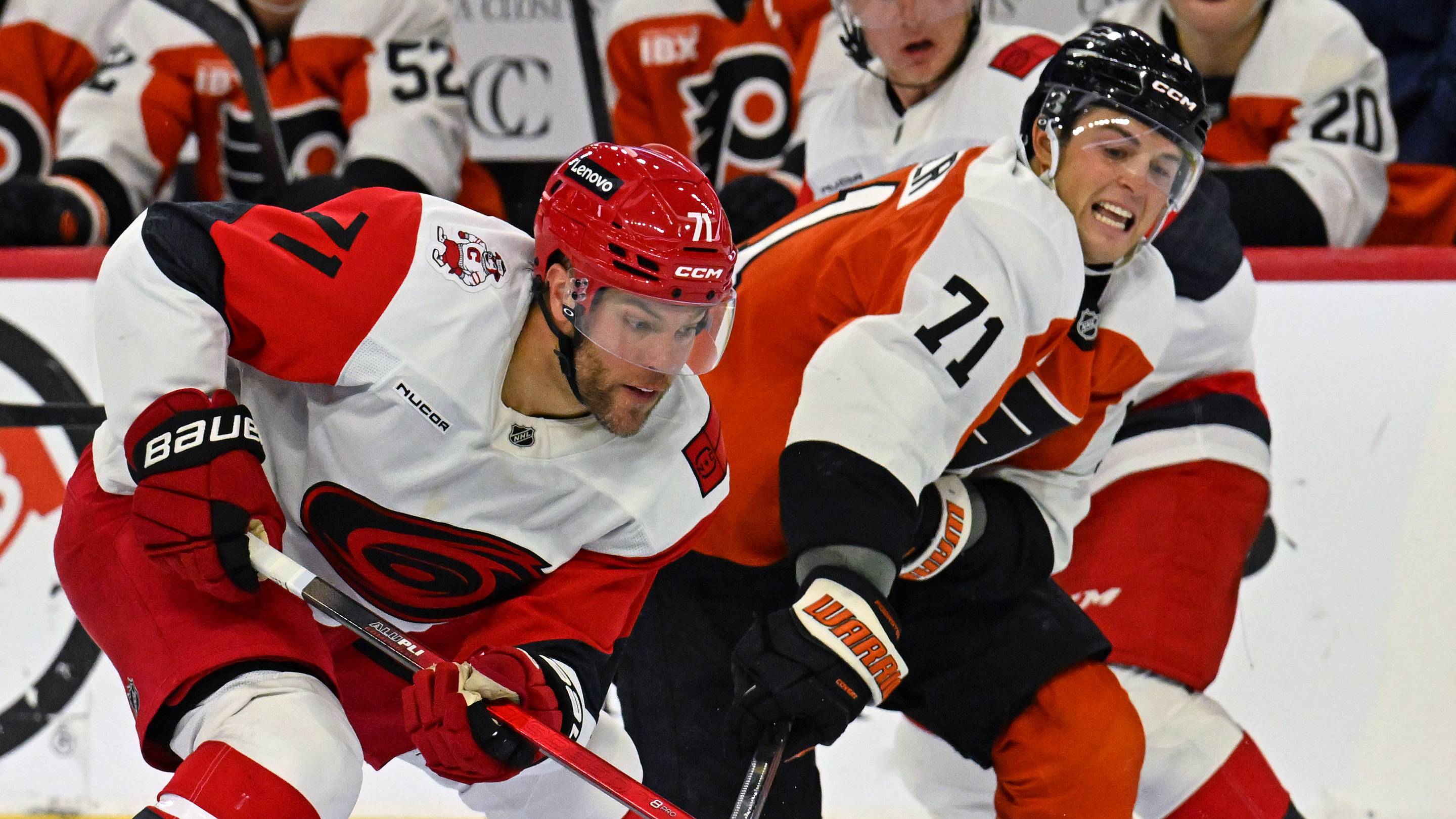 The Hurricanes vie for a fifth straight win, while the Flyers hope to end their slump