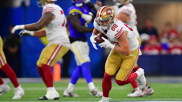 San Francisco 49ers tight end Jake Tonges (88) San Francisco 49ers tight end Jake Tonges (88)