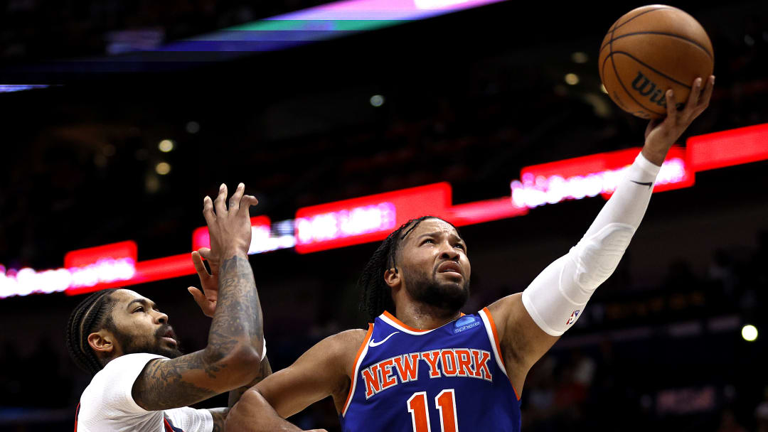 Pelicans' Brandon Ingram (left) and Knicks' Jalen Brunson (right)