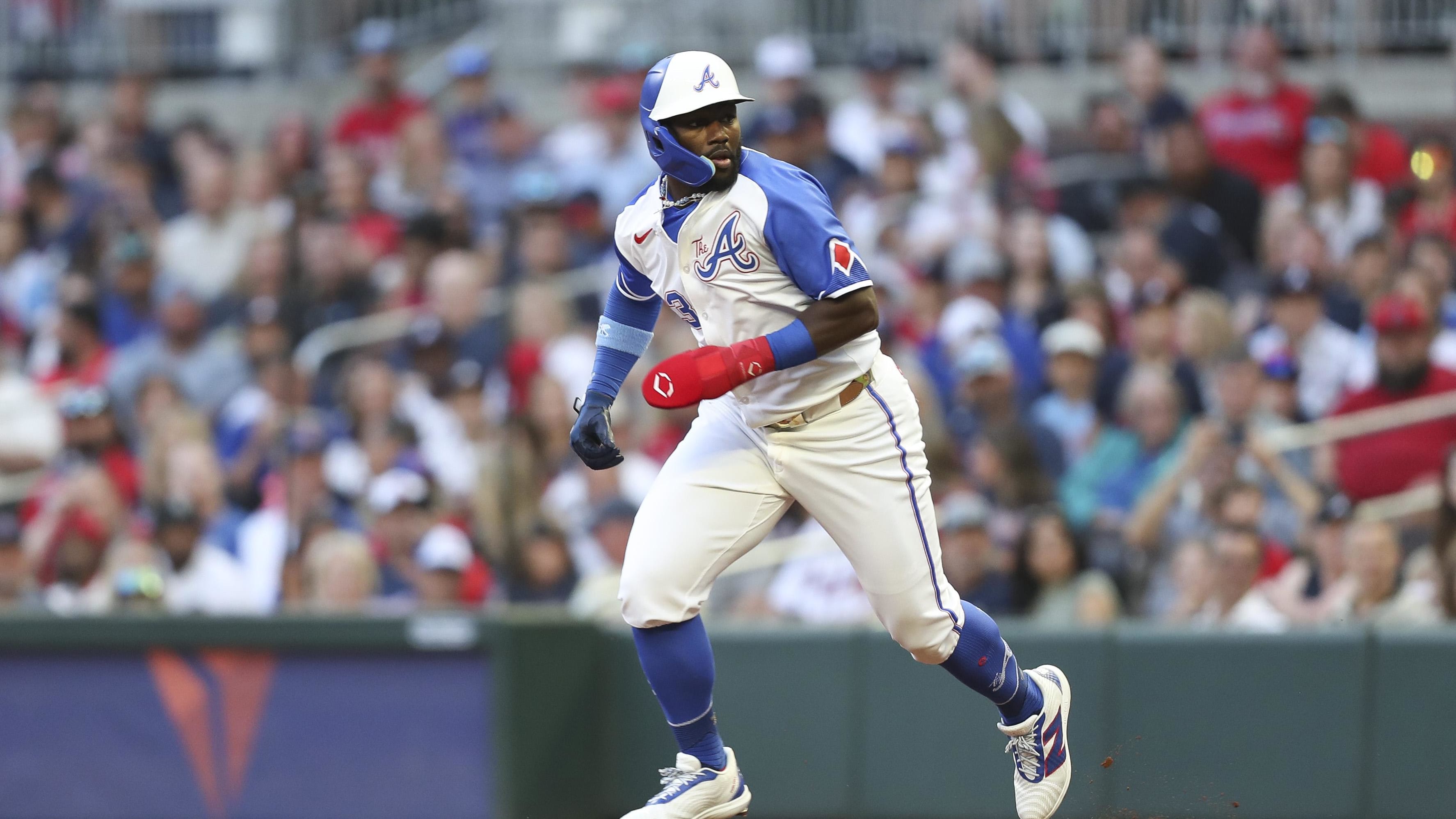 Atlanta Braves center fielder Michael Harris II went 3-for-5 with an RBI as the Braves took down the Texas Rangers on Saturday night in Truist Park