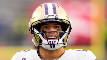 Washington wide receiver Denzel Boston