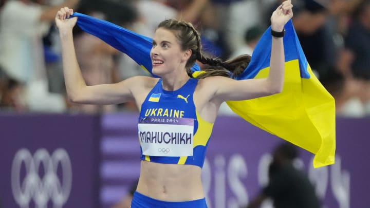 Ukrainian high jumper Mahuchikh won gold in the high jump in Paris after fleeing her country due to the war with Russia.