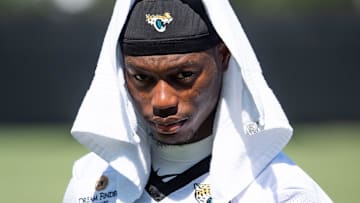 Jacksonville Jaguars cornerback Montaric Brown (30) makes his way to a press conference after the Jacksonville Jaguars’ third mandatory minicamp Thursday June 12, 2025 at the Miller Electric Center in Jacksonville, Fla. [Doug Engle/Florida Times-Union]