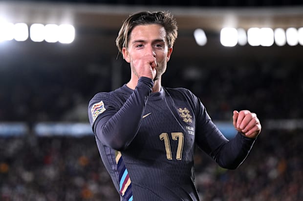 Jack Grealish sucking his thumb.