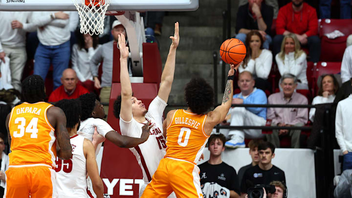 Tennessee Volunteers guard Ja'Kobi Gillespie (0)