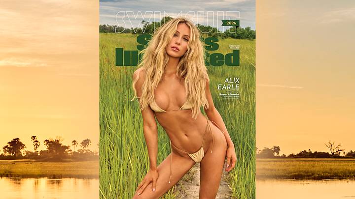 Alix Earle was photographed by Ruven Afanador in Botswana. Swimsuit by Andi Bagus.