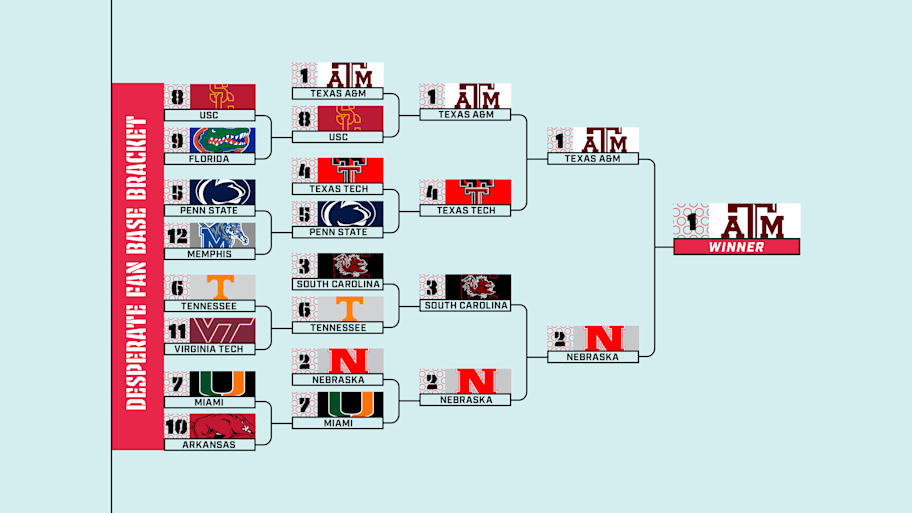 Desperate Fan Base Bracket
