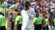 Nicolas Jackson faces an uncertain Chelsea future.