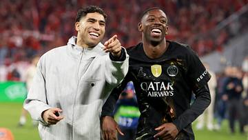 Achraf Hakimi était du déplacement pour soutenir son équipe lors du match retour face au Bayern Munich. Achraf Hakimi était du déplacement pour soutenir son équipe lors du match retour face au Bayern Munich.
