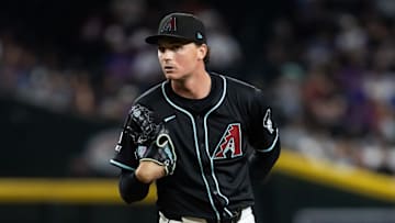 May 5, 2025; Phoenix, Arizona, USA; Arizona Diamondbacks pitcher Tommy Henry against the New York Mets at Chase Field. Mandatory Credit: Mark J. Rebilas-Imagn Images