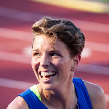 Nikki Hiltz wins the semifinals of the women’s 1,500 meters during day eight of the U.S. Olympic Track & Field Trials, Hiltz also won the final in a trials record of 3:55.33 to make the Olympic Team 
