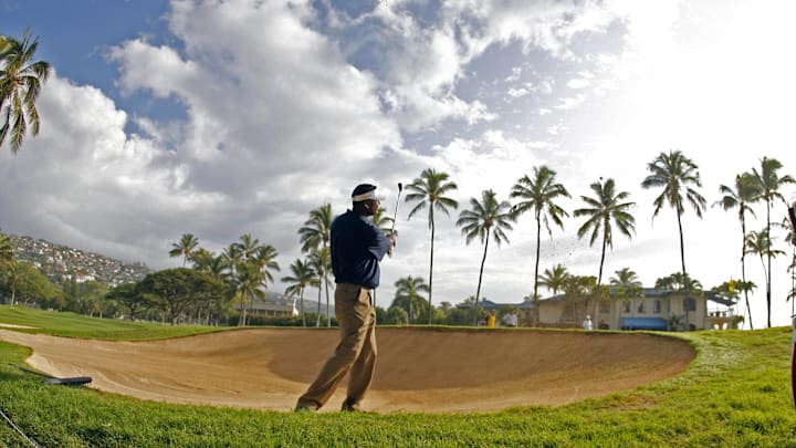 Vijay Singh, pictured at the 2008 Sony Open in Hawaii, is playing this week at age 62.