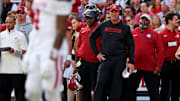 Nov 15, 2025; Tuscaloosa, Alabama, USA;  Alabama Crimson Tide head coach Kalen Deboer looks on during the first half go the game against the Oklahoma Sooners at Saban Field at Bryant-Denny Stadium