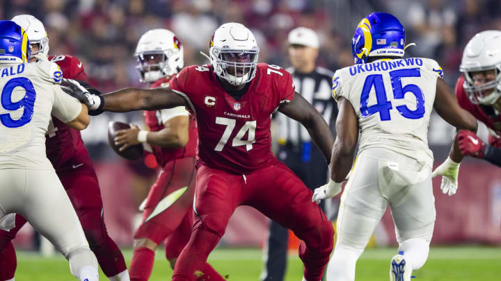Arizona Cardinals offensive lineman D.J. Humphries (74) against the Los Angeles Rams.