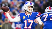 Bills quarterback Josh Allen was nearly perfect against the Chiefs, completing 23-of-26 passes for 273 yards and a touchdown. Allen also had a pair of rushing scores.