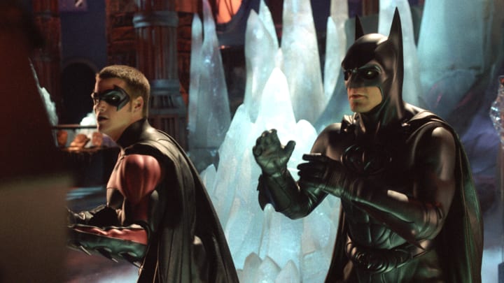 Chris O'Donnell and George Clooney in Batman and Robin