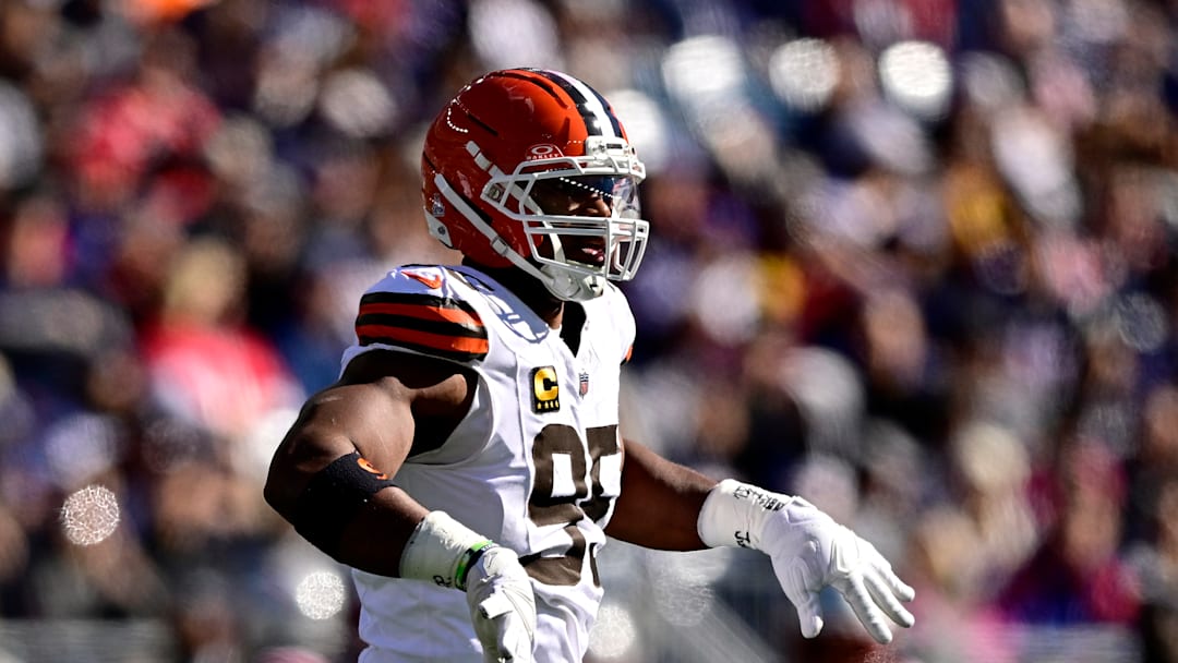 Myles Garrett: Cleveland Browns v New England Patriots Myles Garrett: Cleveland Browns v New England Patriots
