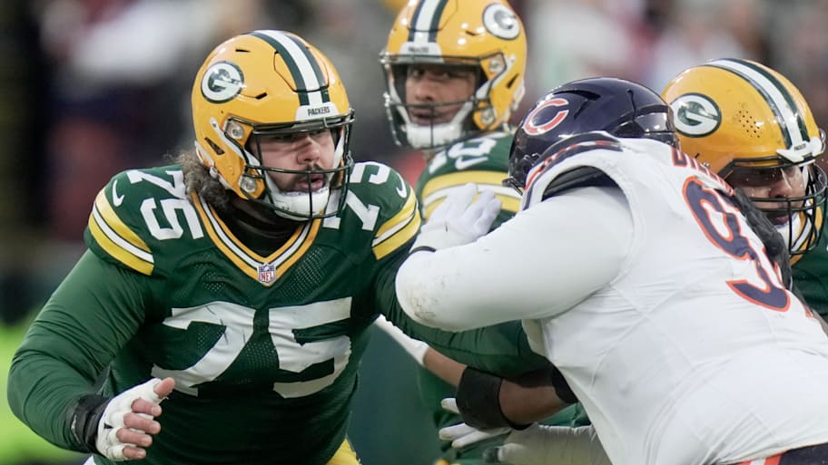 Green Bay Packers center Sean Rhyan