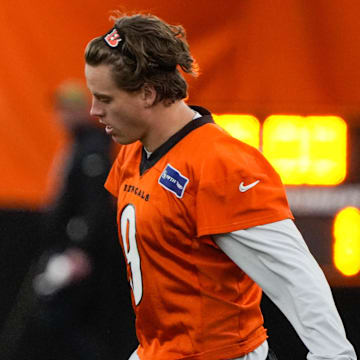 Bengals Joe Burrow (9) returns to practice on Monday November 10, 2025.