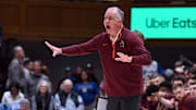 Dec 31, 2024; Durham, North Carolina, USA; 
Virginia Tech Hokies head coach Mike Young reacts during the first half against the Duke Blue Devils at Cameron Indoor Stadium. Mandatory Credit: Rob Kinnan-Imagn Images
