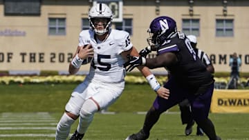 Penn State Nittany Lions quarterback Drew Allar (15)