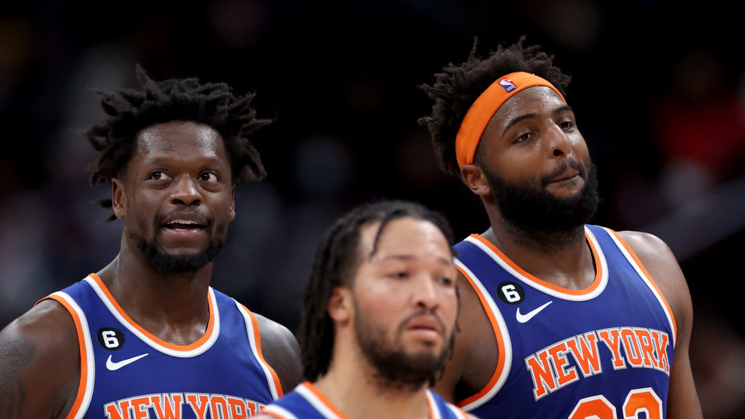 Julius Randle, Jalen Brunson and Mitchell Robinson, New York Knicks