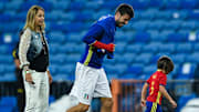 Montserrat Bernabéu junto a su hijo Gerard Piqué y Milan, uno de los niños que el ex jugador tuvo junto a Shakira 