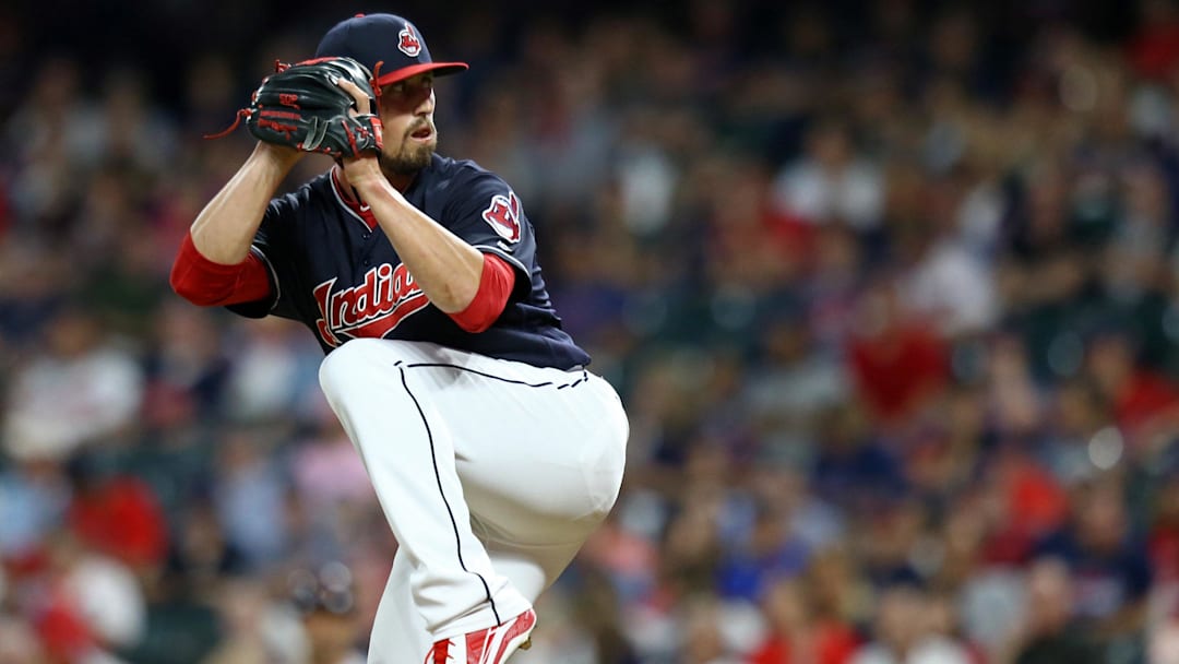 Jul 7, 2017: Cleveland Indians relief pitcher Shawn Armstrong (51) throws against the Detroit Tigers in the ninth inning at Progressive Field. 