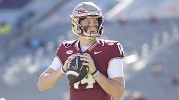 Florida State Seminoles quarterback Luke Kromenhoek (14)