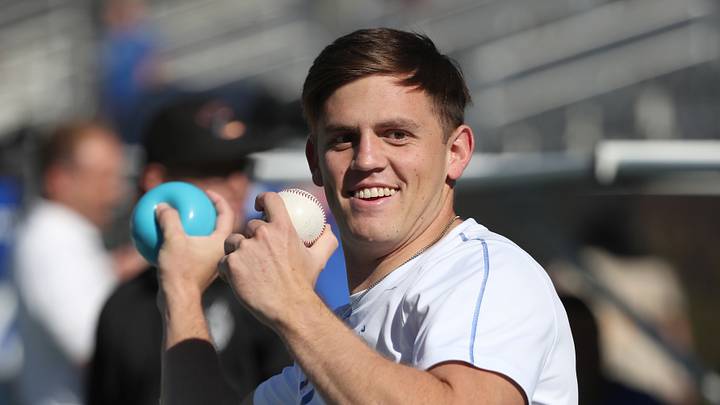 Retzlaff warms up for the Cougars' battle with Arizona State.